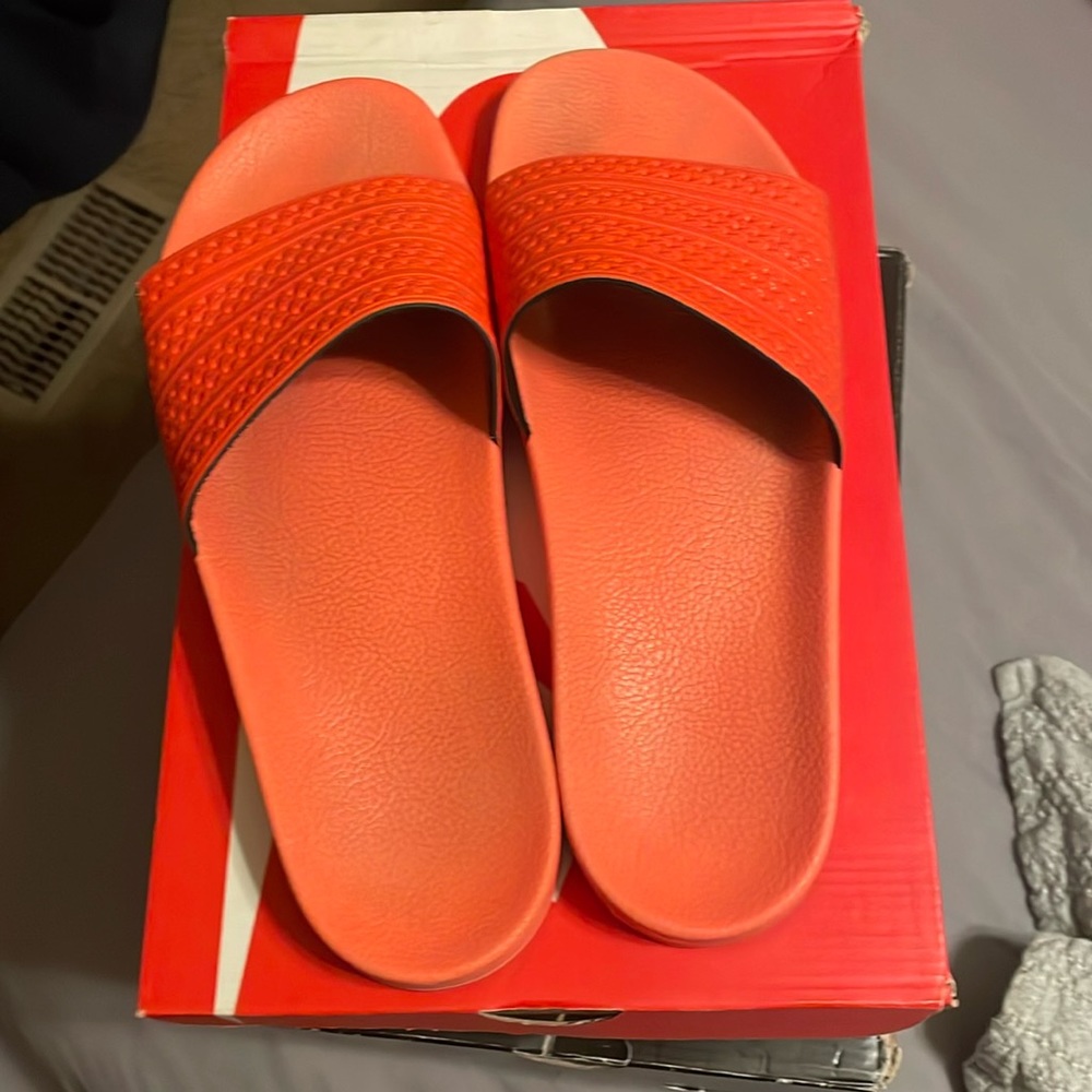 Pink Adidas Slides